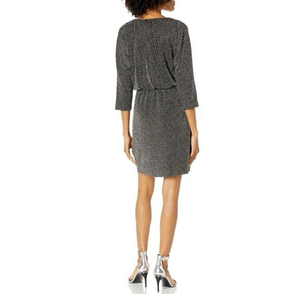 Trina Turk 'Birch' Metallic Stripe Stretch-Jersey Mini Dress, Multicolor - Picture 3 of 3